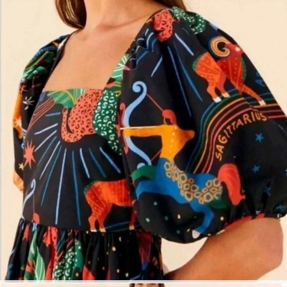 Farm Rio Zodiac Minidress - Picture 4 of 6